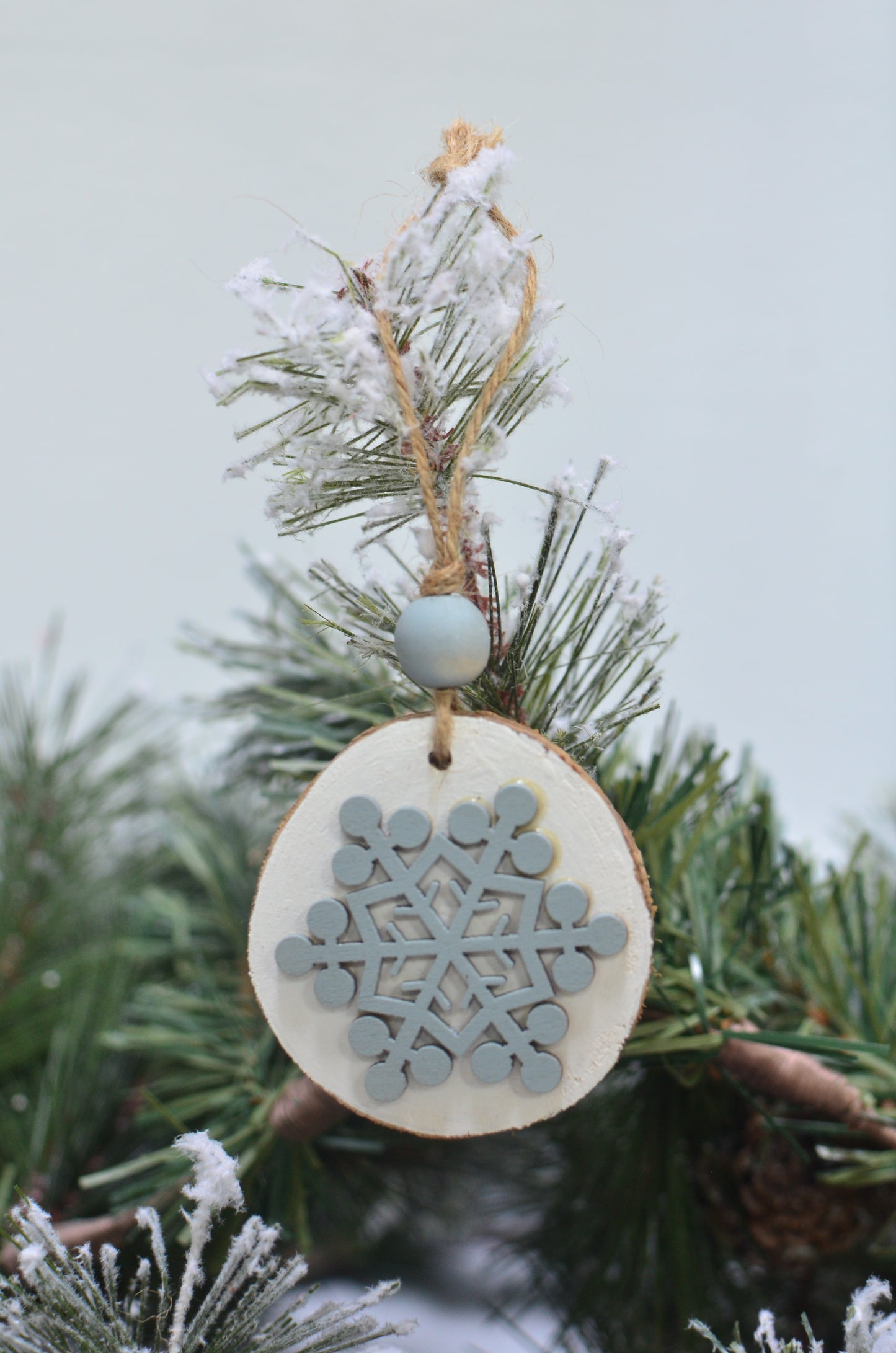 Wood Slice Snowflake