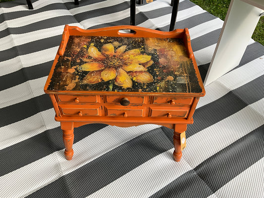 Orange Side Table