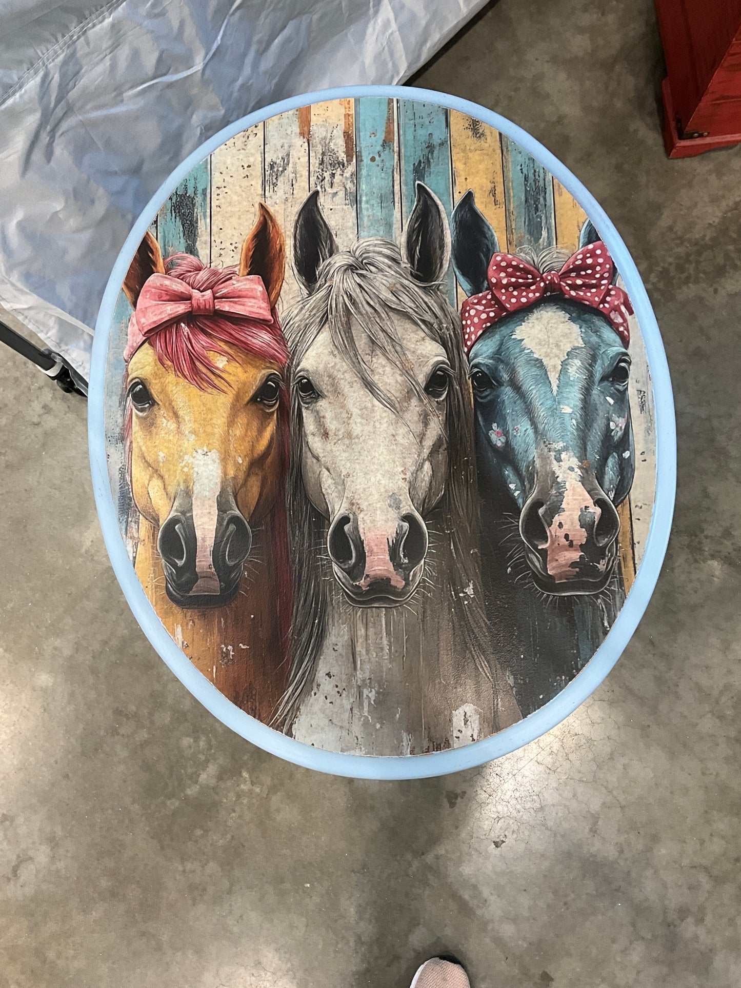 Horse side table